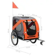 Pet Trailer 2-Wheeled Folding Bike Carrier Cat Dog Stroller Bicycle Transport