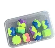 10Pieces Gonggi Stones, Korean Gonggi Traditional Game, Splicing Color Gong Gi Jack Stone Pebble Set, Hand-Eye Coordination Training Toy, Children's Toys and Childhood Games