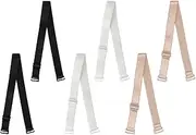 uxcell 3 Pair 10/12/15/18/20mm Width Stretchable Shoulder Bra Straps Adjustable Elastic Straps for Women