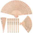 Wooden Hand Fan Foldable Sandalwood Scented Hand Held Folding Hand Fans Gifts AU