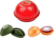 Onion and Tomato Saver,Avocado Saver Onion Tomato Storage Container - Refrigerator Fruit Vegetable Keeper Makes Food Stays Longer Pluvo