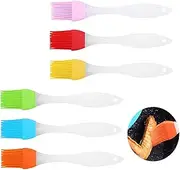 6 PCS Silicone Oil Brush Set - Multicolored Pastry Brushes for Baking, BBQ, Grilling - Heat Resistant Kitchen Tools