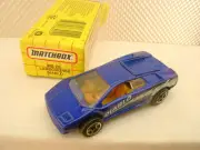 1995 MATCHBOX SUPERFAST #22 BLUE WITH WHITE LAMBORGHINI DIABLO NEW IN BOX