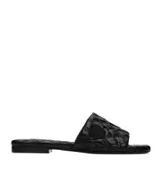Quilt leather slides 36,37 black