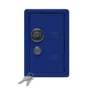 Kid's Coin Bank Locker Safe with Single Digit Combination Lock and Key