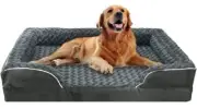 FERPOSH Orthopedic Washable Dog Bed Luxury Plush Dog Bed