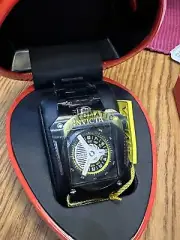 Invicta S1 Rally Automatic Black Bracelet 41656 JM Correa Signed Helmet Case