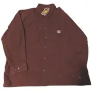 Carhartt Men Flex Relaxed Fit 2XL Canvas Fleece-Lined Snap-Front Shirt Jacket