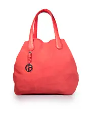 Red Suede Tote Bag
