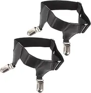 [GAROZATION] 2pcs Adjustable Sock Keeper Men Garter Strap Adjustable Sock Clamp Sock Clamp for Sock Men Sock Stay Non-Slip Garter Strap Fixed Sock Keeper Non-Slip Sock Stay Sock Buckle Black