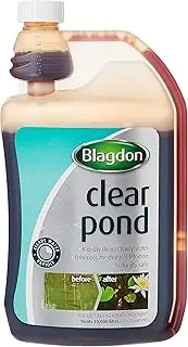 Blagdon Clear Pond - 1000ml, Rapidly Clears Green, Cloudy, Dirty or Milky Water, Safe for Fish & Plants, Enhances Filtration, 1.12kg