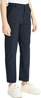 [DEVOROPA] 3T/4T/5T/6T Toddler to Youth Boy's Golf Pants Quick Dry Athletic Chino Flat Front Pants Kids School Uniform Twill