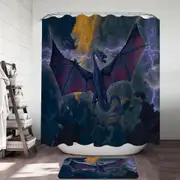Cool Fantasy Art Lightning and Thunder Dragon Shower Curtain