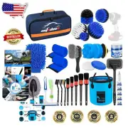 All-in-One 34-Piece Car Wash & Detailing Tool Set for Interior & Exterior Shine