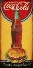 COCA COLA HAMBURGER COKE BOTTLE HEAVY DUTY USA MADE METAL SODA ADVERTISING SIGN