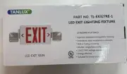 LED Exit Sign Emergency Combo Light with Adjustable Two Head Battery