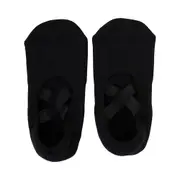 4PK Annabel Trends Womens Feel Well Anti Slip Pilates Comfortable Socks Black