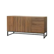 Levede Adjustable Buffet Sideboard Shelf 138CM Walnut