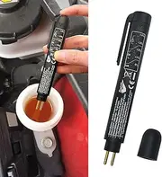 Brake Fluid Tester, Brake Fluid Liquid Testing Pen, 12V Auto Brake Diagnostic Testing Tool with 5 LED Indicators, Auto Tools Coolant Tester Universal for DOT 3 DOT 4 DOT 5 Brake Fluid Liquid