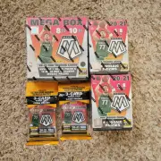 2020-21 Mosaic Basketball Mega Box, 2 Blasters, and 2 Cello Packs