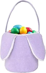 Easter Bunny Basket,Plush Bunny Easter Egg Hunt Bags - Candy Storage Cute Bucket Decorations for Daily Use