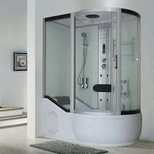 防爆膜整體淋浴房隔斷一體衛生間浴室浴缸干濕分離沐浴房鋼化玻璃