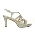 Naturalizer Baylor Silver Metallic Heeled Sandals