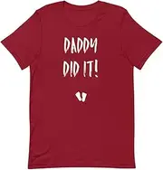 [Teegarb Letter Blanket] Daddy Did It Tank Top Maternity Clothes Future Mom Shirt Unisex t-Shirt