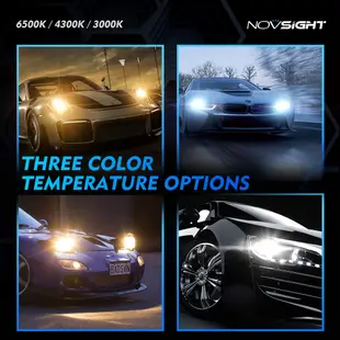 Novsight N61T H4 汽車 LED 大燈燈泡霧燈 3000K/4500K/6500K 3色燈 13000LM