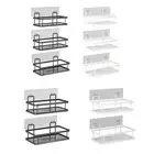 Shower Caddy Shelf Bathroom Shower Basket with Hooks Home Wall Shower Inside