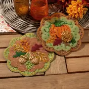 Bucilla Felt Wall Hanging Applique Kit-Pumpkin Patch Pair
