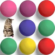 W4W Durable Cat Balls 8 Pack - Interactive Cat Ball Toy - Perfect for Playtime and Chewing Toys - for All Breed Sizes
