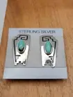 Everette & Mary Teller Navajo Sterling Silver CLIP-ON earrings with TURQUOISE