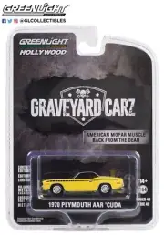 2023 GREENLIGHT HOLLYWOOD 40 GRAVEYARD CARZ 1970 PLYMOUTH AAR ‘CUDA YELLOW