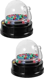 UPKOCH Electronic Bingo Machines 2 Sets Electric Machine Jackpot Machine Ball Machine Kids Bingo Animatronic Toys Cage Game with Balls Electric Shake Lucky Portable Party Supplies Mini Abs