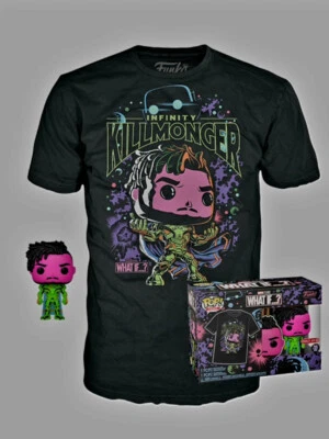 Infinity Killmonger - Pop! & Tee Box Set (Blacklight) Large