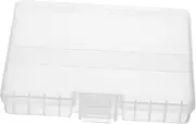 LALAFINA Portable Battery Storage Case Durable Organizer for AAA Batteries Transparent Holder for Easy Access and Visibility Battery Storage for Home and Travel