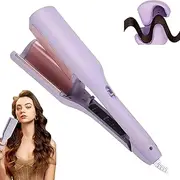 Curluxe French Curls Iron, Curluxe Egg Roll French V Curling Wand, Create Frizz-Free Frenchs Curls Effortlessly Curling Iron, Fast Heat-Up and Adjustable Temperature for All Hair Types (Purple)