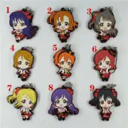 Anime LoveLive! Rubber keychain Key Ring Race Straps cosplay