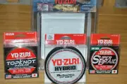 3 pack yo zuri fluorocarbon topknot line hybrid superbraid assortment 20lb clear
