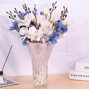 LCCCK Pink Glass Vase for Flower Decorative, Hand Blown Glass Vase for Modern Table Centerpiece, Beautiful Glass Vases Home Decor, Murano Blown Glass Decor for Entrance Wedding Center