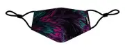 HEADSKINZ - REUSABLE COTTON FACE MASK with PM2.5 CARBON FILTER - DARK AURORA