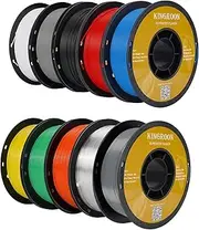 Kingroon PLA Filament Bundle 1.75 mm is for The 3D Printer, 10KG Multicolor 3D Filament Dimensional Accuracy +/- 0.03 mm,3D Printer Filament PLA with Spool Wound Neatly