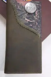 ZEP-PRO Georgia Bulldog MASCOT Roper Leather Fence Row Camo Wallet TIN GIFT BOX