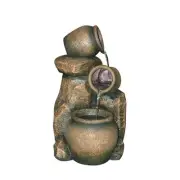 Design Toscano Water Fountain 3 Urns Giare Resin 11.5"x11x20"H