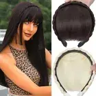 Straight Hair Bangs Clip Headband Bangs Dress Up Wigs Women Front Fringe Bangs