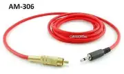 6ft 3.5mm Mono Mini Jack Plug to Single RCA Plug Audio/Video UltraFlex Red Cable