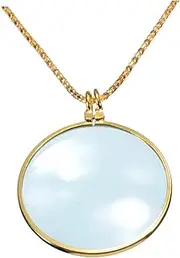 HOODANCOS 1Pc Reading Magnifying Glass Necklace Pendant Magnifier for Seniors Hobbyists for Books Maps Handicrafts and Nature Exploration