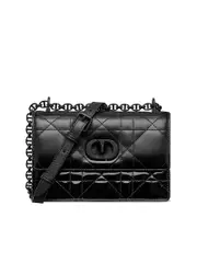 Dior Miss Caro Mini Bag Black Gradient Patent and Matte Cannage Labskin