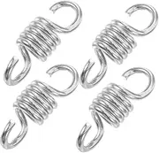 HOOTNEE 4pcs Hammock Chair Spring: Heavy Duty for Porch Swing Suspension Hanger for Hanging Chair Hammock Gym Patio (Silver)